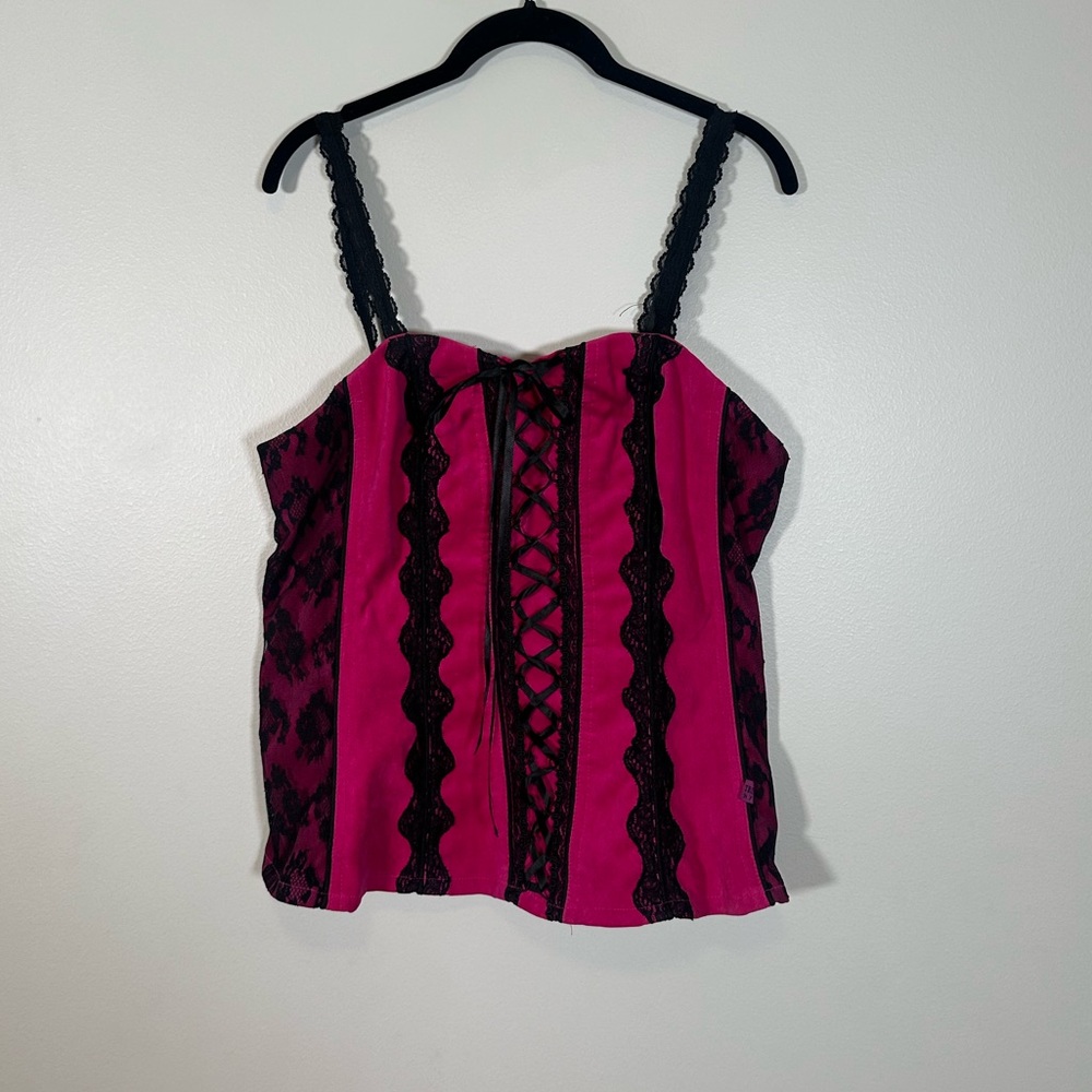 Tripp NYC Black and Pink Corset 1X